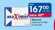 Maximor Advance For Men-4 Capsules Per Pack
