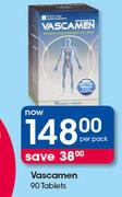 Vascamen-90 Tablets Per Pack