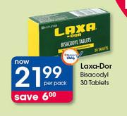Laxa-Dor Bisacodyl-30 Tablets Per Pack