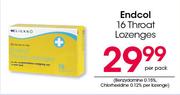 Endcol-16 Throat Lozenges Per Pack
