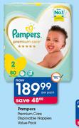 Pampers Premium Care Disposable Nappies Value Pack-Per Pack