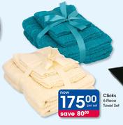 Clicks 6 Piece Towel Set-Per Set