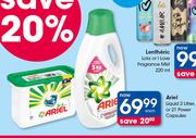 Ariel Liquid 2 Litres Or 21 Power Capsules-Each