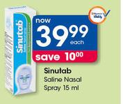 Sinutab Saline Nasal Spray-15 ml