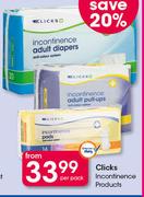 Clicks Incontinence Products-Per Pack