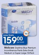 Molicare Daytime Blue Premium Incontinence Pants Xtra Small, Medium Or Super Large 10's Pack-Per PK