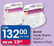Avent Nipple Shields (Small Or Medium)2 Pack-Per Pack