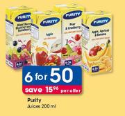 Purity Juices-6 x 200ml