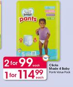 Clicks Made 4 Baby Pants Value Pack