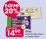 Clicks My Earth Baby Wipes Or Toddler Wipes-Per Pack