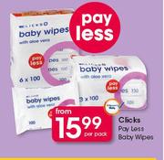 Clicks Pay Less Baby Wipes-Per Pack