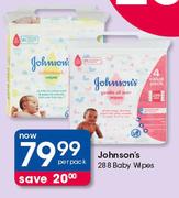 Johnson's 288 Baby Wipes-Per Pack