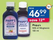 Phipps Milk Magnesia-100ml Each
