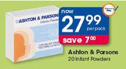 Ashton & Parsons 20 Infant Powders-Per Pack