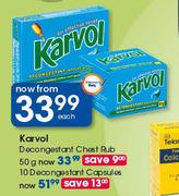 Karvol Decongestant Chest Rub-50g Each