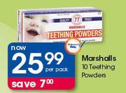 Marshalls 10 Teething Powerders-Per Pack