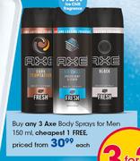 Axe Body Sprays For Men-150ml Each