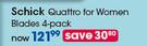 Schick Quattro For Women Blades 4 Pack-Each