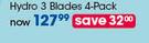 Schick Hydro 3 Blades 4 Pack-Each