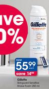 Gillette Skinguard Sensitive Shave Foam-250ml Each