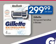 Gillette Skinguard Sensitive 4 Blades-Per Pack
