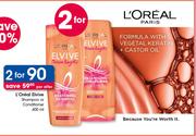 L'Oreal Elvive Shampoo Or Conditioner-2 x 400ml