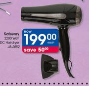 Safeway 2200 Watt DC Hairdryer JA2852 -Each