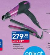 Safeway Hairdryer And Straightener Set-Per Set