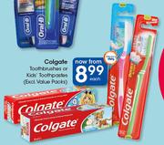 Colgate Toothbrushes Or Kids Toothpastes-Each