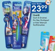 Oral-B Gum & Enamel, Pro Flex, Pro Expert Or Kids Manual Toothbrushes-Each