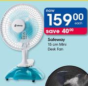 Safeway 15cm Mini Desk fan-Each