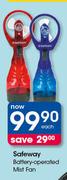 Safeway Battery Operated Mist Fan-Each