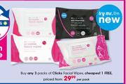 Clicks Facial Wipes-Per Pack