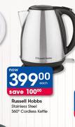 Russell Hobbs Stainless Steel 360 Degree Cordless Kettle-Each
