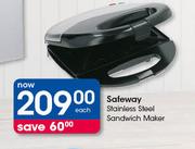 Safeway Stainless Steel Sandwich Maker-Each