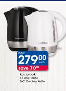 Kambrook 1.7Liter Plastic 360 Degree Cordless Kettle-Each