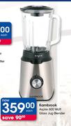 Kambrook Aspire 600 Watt Glass Jug Blender-Each