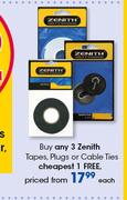 Zenith Tapes, Plugs Or Cable Ties-Each
