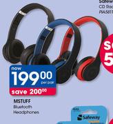 M Stuff Bluetooth Headphone-Per Pair