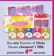 Clicks Tissues-Per Pack