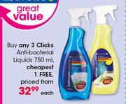  Clicks Anti Bacterial Liquids-750ml Each