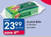 Scotch Brite 3 Kitchen Scourers-Per Pack