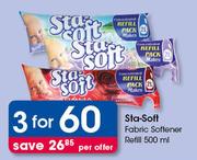 Sta Soft Fabric Softener Refill-3 x 500ml