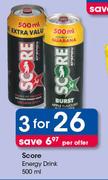Score Energy Drink-3 x 500ml