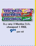 Mentos Rolls-Per Roll