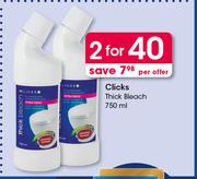 Clicks Thick Bleach-2 x 750ml