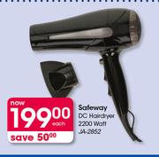 Safeway DC Hairdryer 2200 Watt JA-2852-Each
