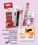 Broadway Or Kiss Artificial Nails Or Eyelashes-Per Pack