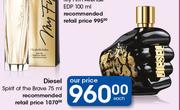 Diesel Spirit Of The Brave-75ml Each