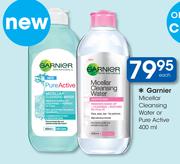 Garnier Micellar Cleansing Water Or Pure Active-400ml Each